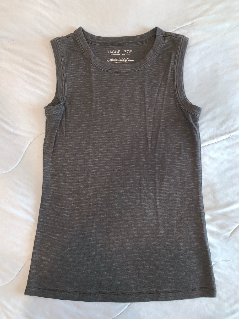 Rachel Zoe Charcoal Sleeveless Crewneck Tank